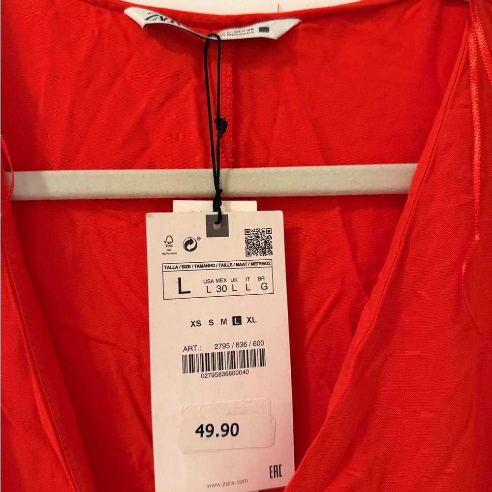 NWT Zara red dress - Picture 3 of 3